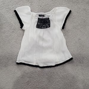 White and black blouse 24m